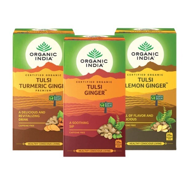 Organic India Tulsi Ginger Bundle  Free Shipping